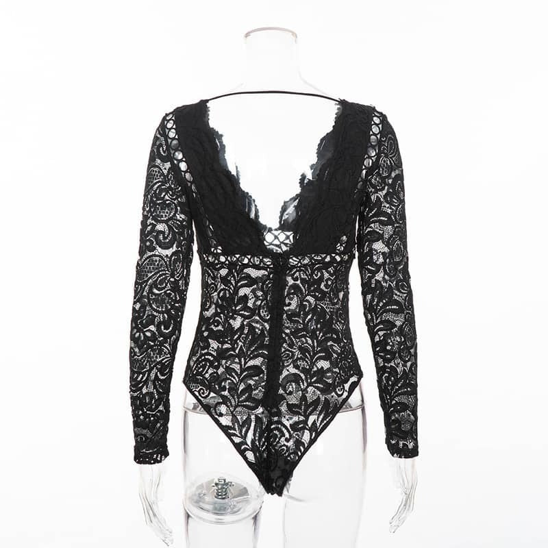 Vibrant Flower Deep V Bodysuit