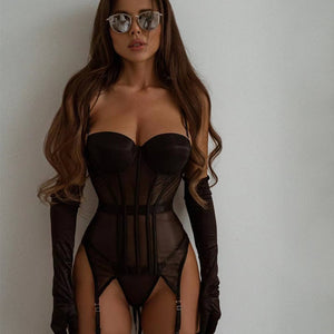 Midnight Temptation Bustier Set