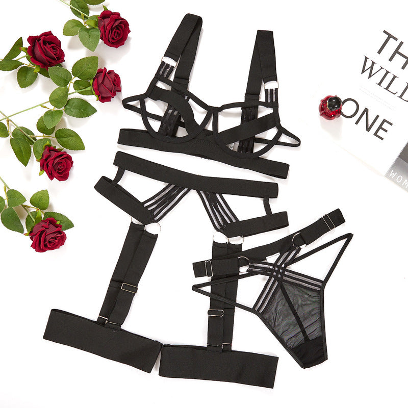 Bold Intense Gartered Lingerie Set
