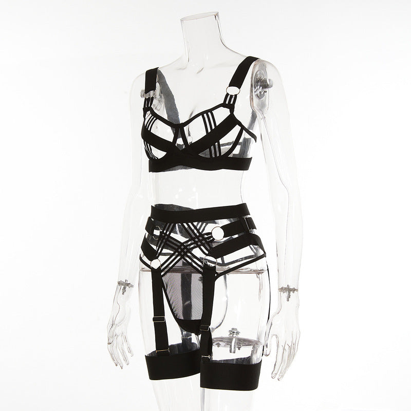 Bold Intense Gartered Lingerie Set