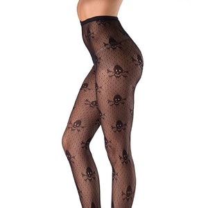 French Sexy Skull Pantyhose