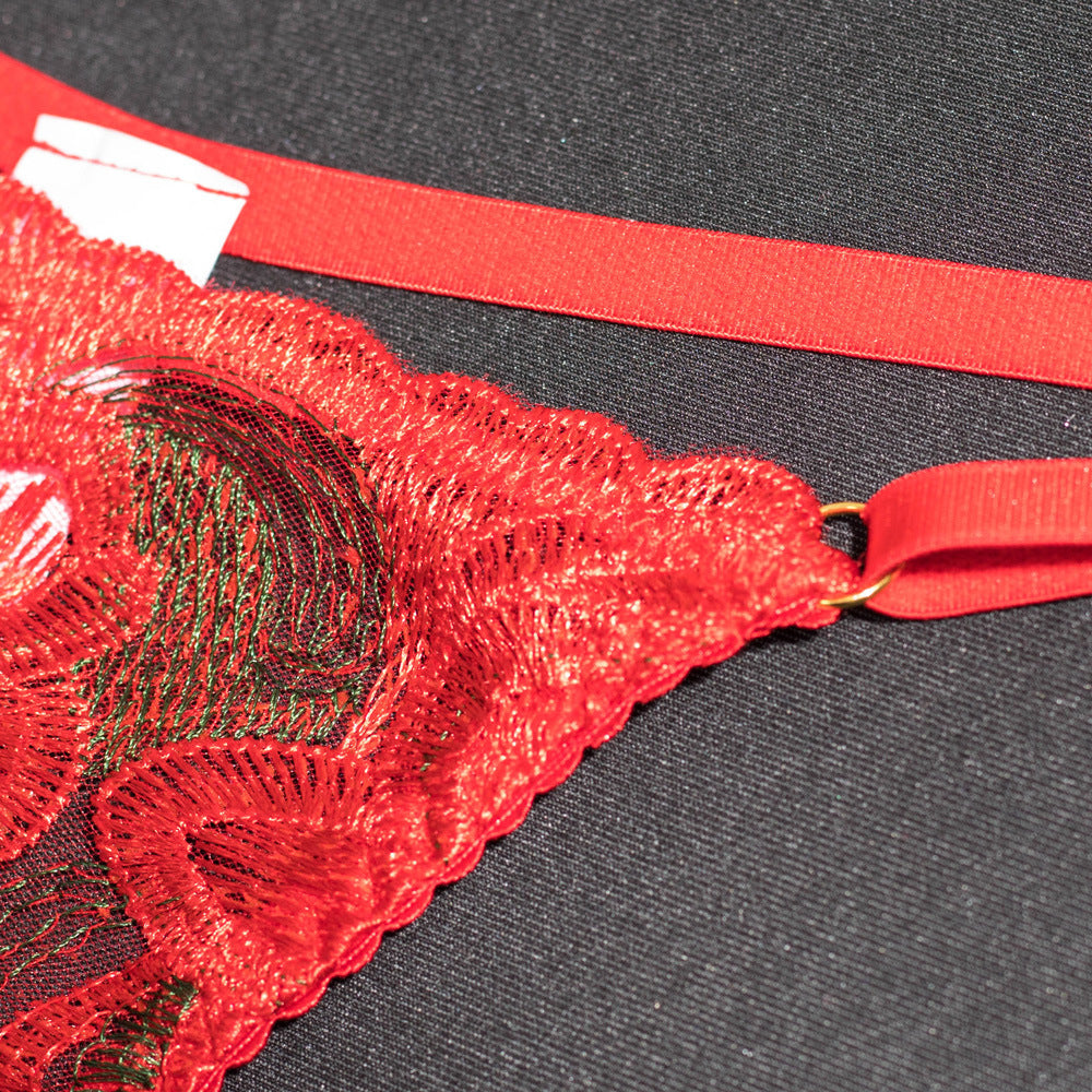 Radiant Red Flower Lingerie