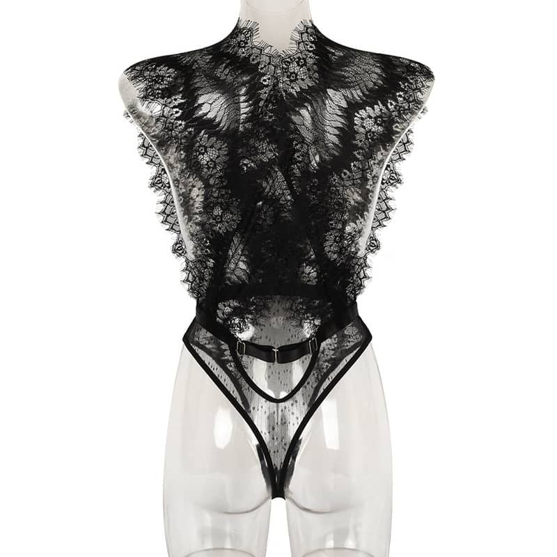Eyelash Deep V Bodysuit