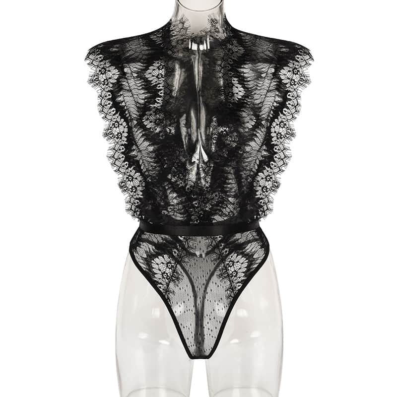 Eyelash Deep V Bodysuit