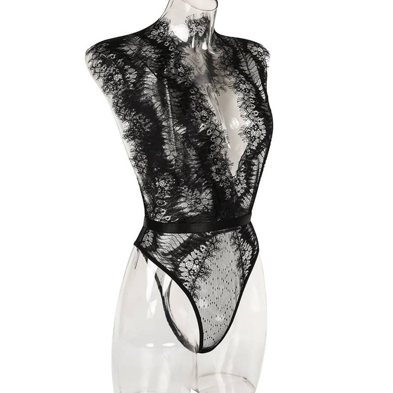 Eyelash Deep V Bodysuit