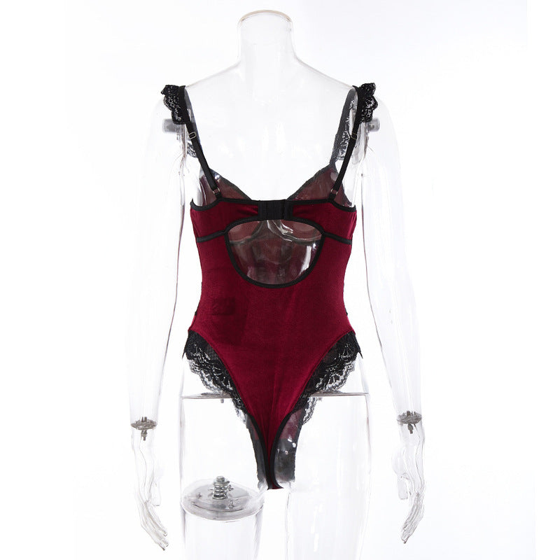 Elegant Ember Silk Jumpsuit