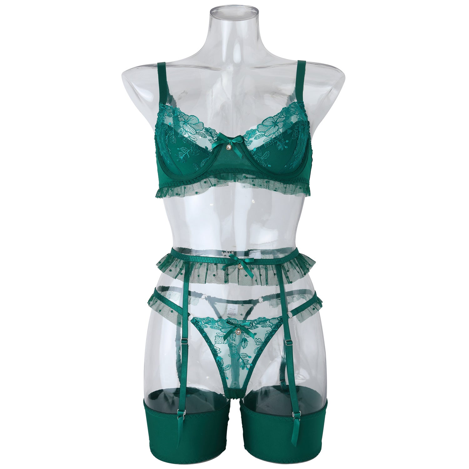 Captivé Embroidered Lingerie Set