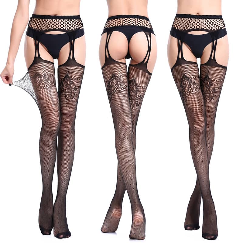 Sensual Jacquard Garter Pantyhose