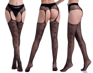 Sensual Jacquard Garter Pantyhose