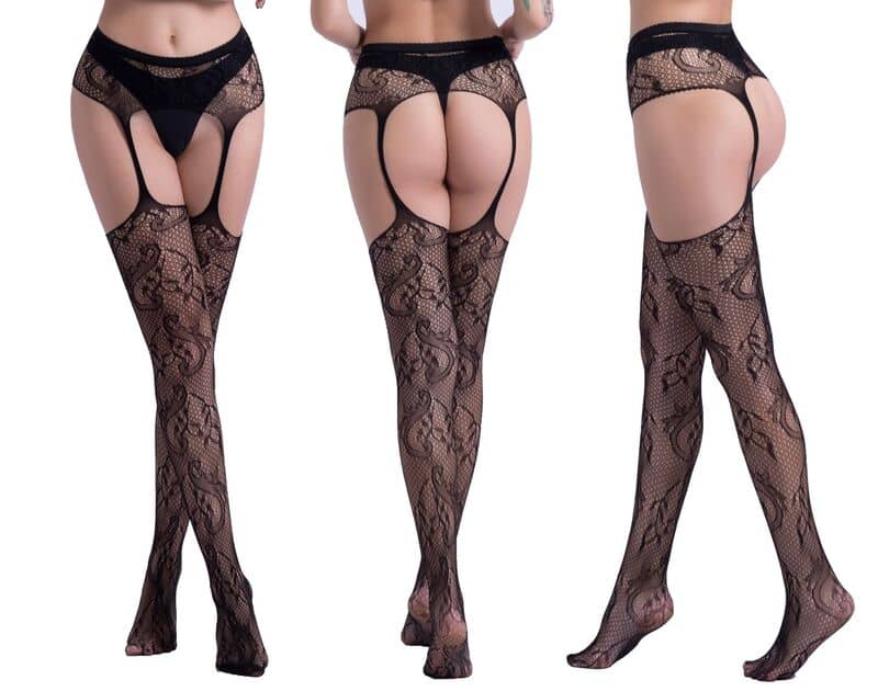 Sensual Jacquard Garter Pantyhose