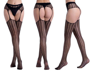 Sensual Jacquard Garter Pantyhose