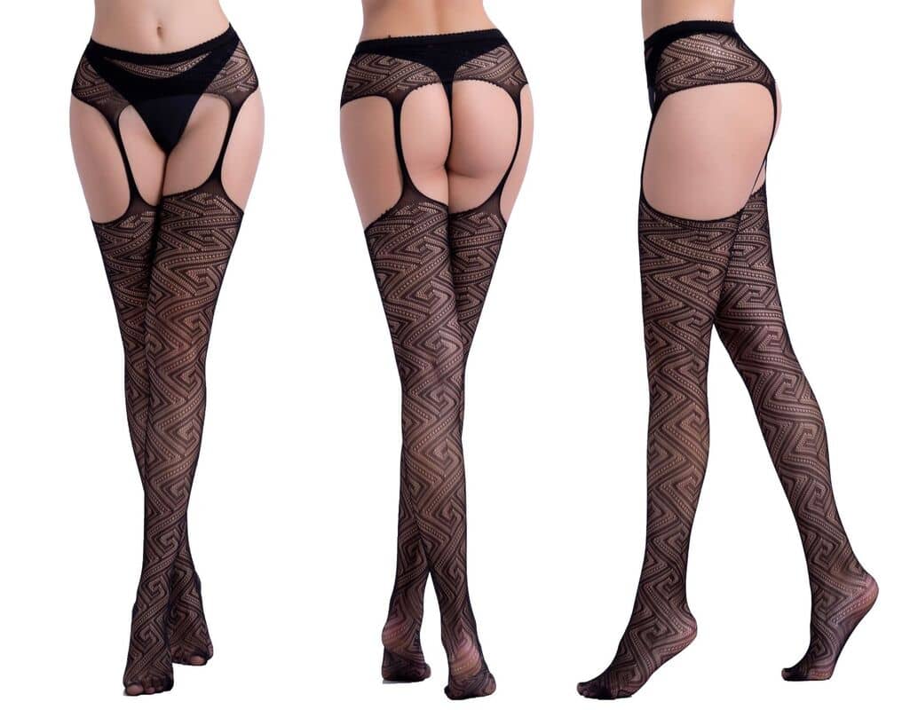 Sensual Jacquard Garter Pantyhose