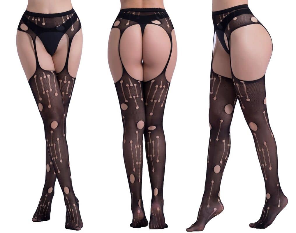 Sensual Jacquard Garter Pantyhose