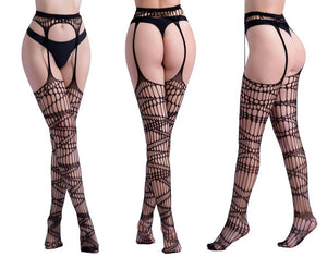 Sensual Jacquard Garter Pantyhose