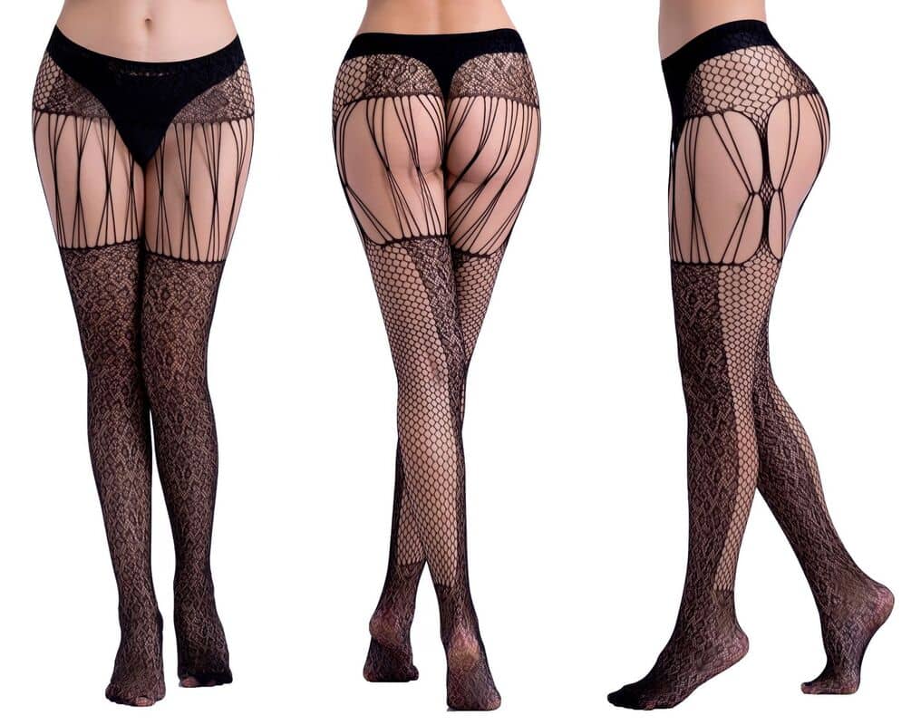 Sensual Jacquard Garter Pantyhose