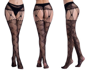 Sensual Jacquard Garter Pantyhose