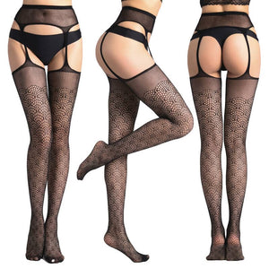 Sensual Jacquard Garter Pantyhose