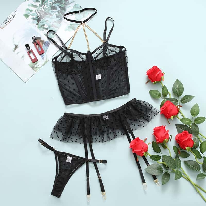 Admire Polka Dot Bustier Set
