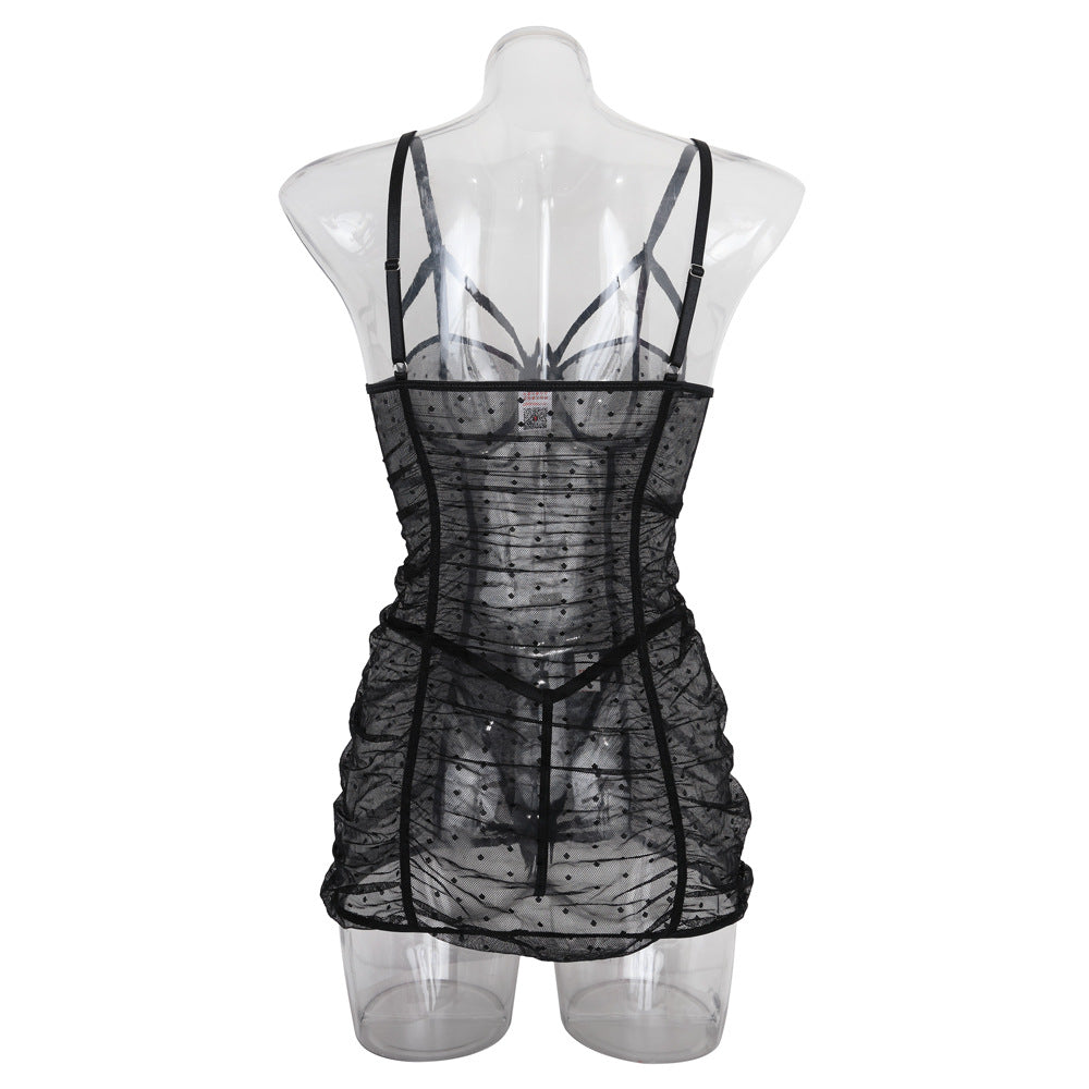 Dark Flare Polka Chemise