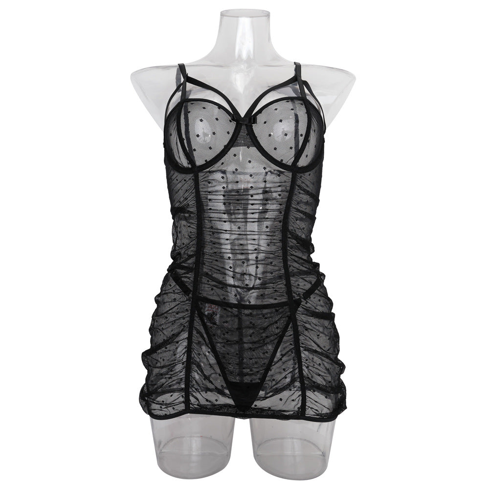 Dark Flare Polka Chemise