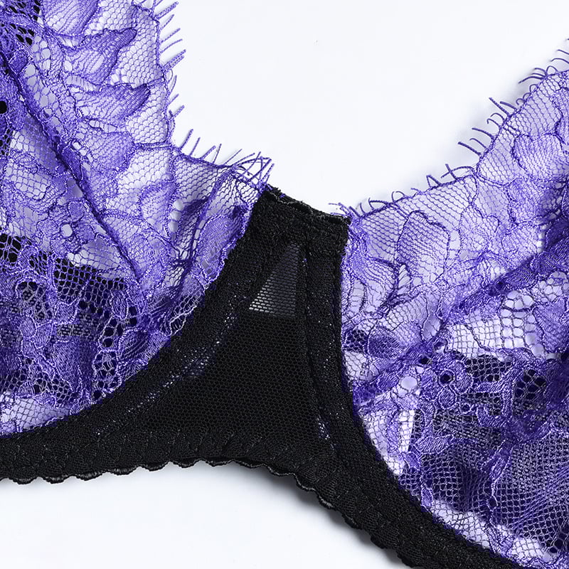 Embrace Purple Eyelash Lingerie