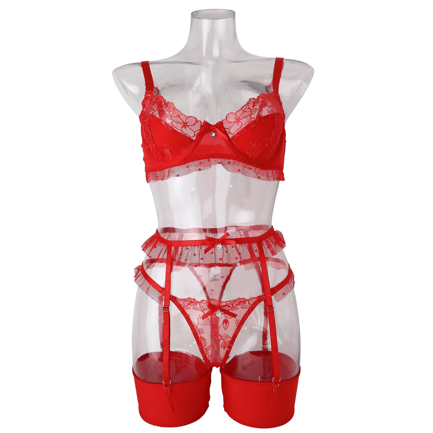 Captivé Embroidered Lingerie Set