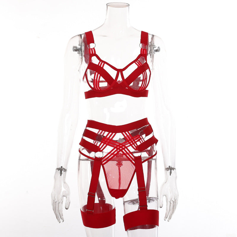 Bold Intense Gartered Lingerie Set