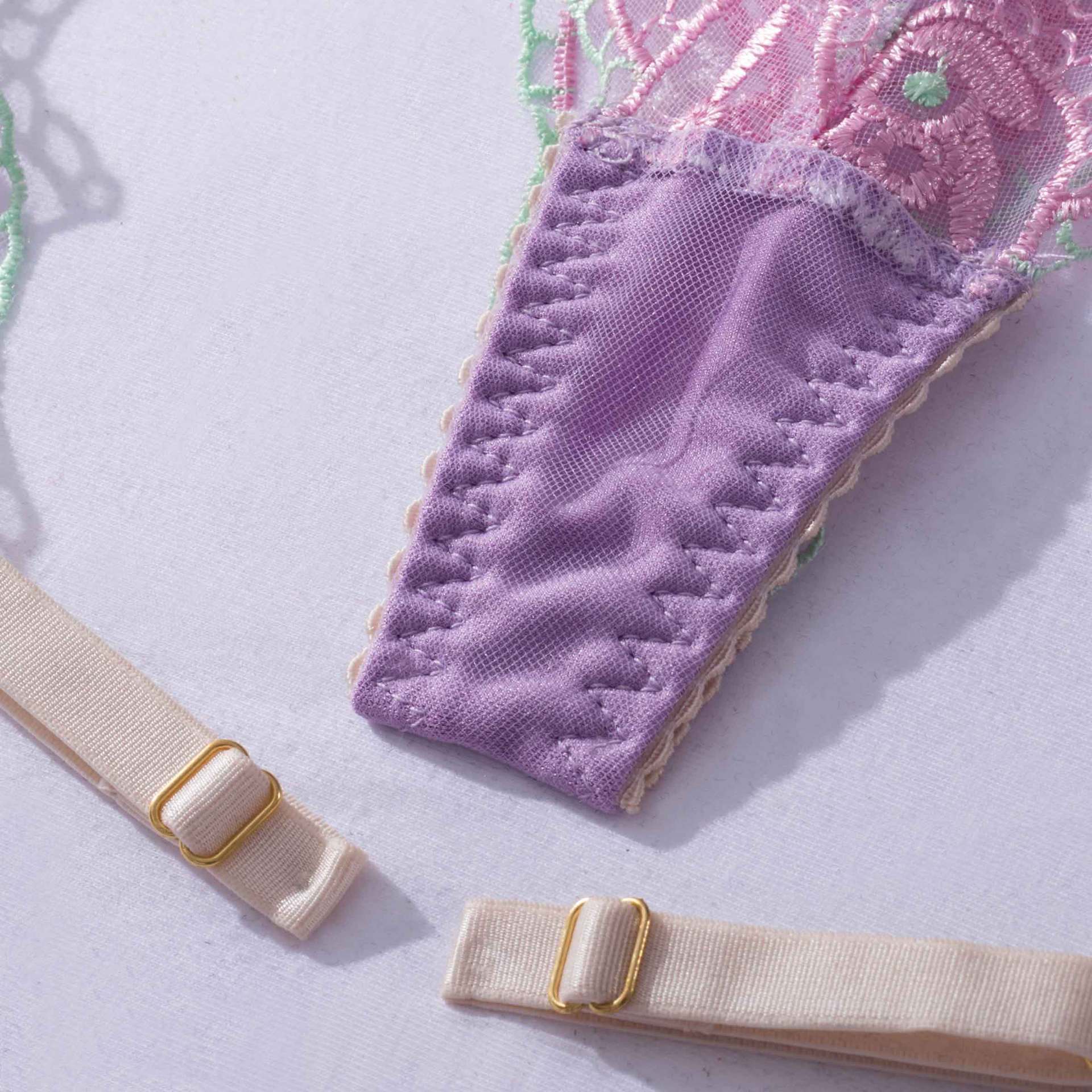 Dazzling Bloom Embroidered Lingerie