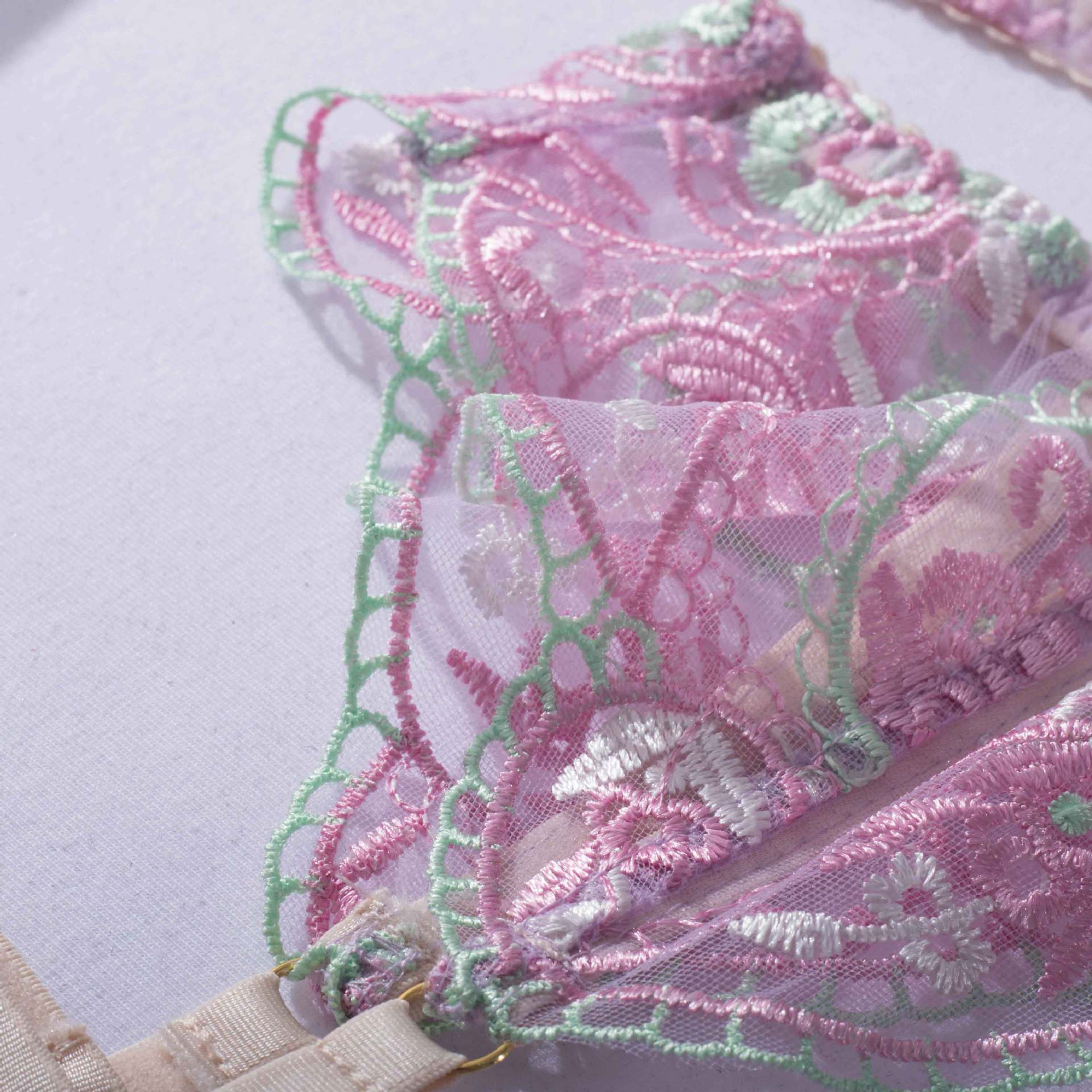 Dazzling Bloom Embroidered Lingerie