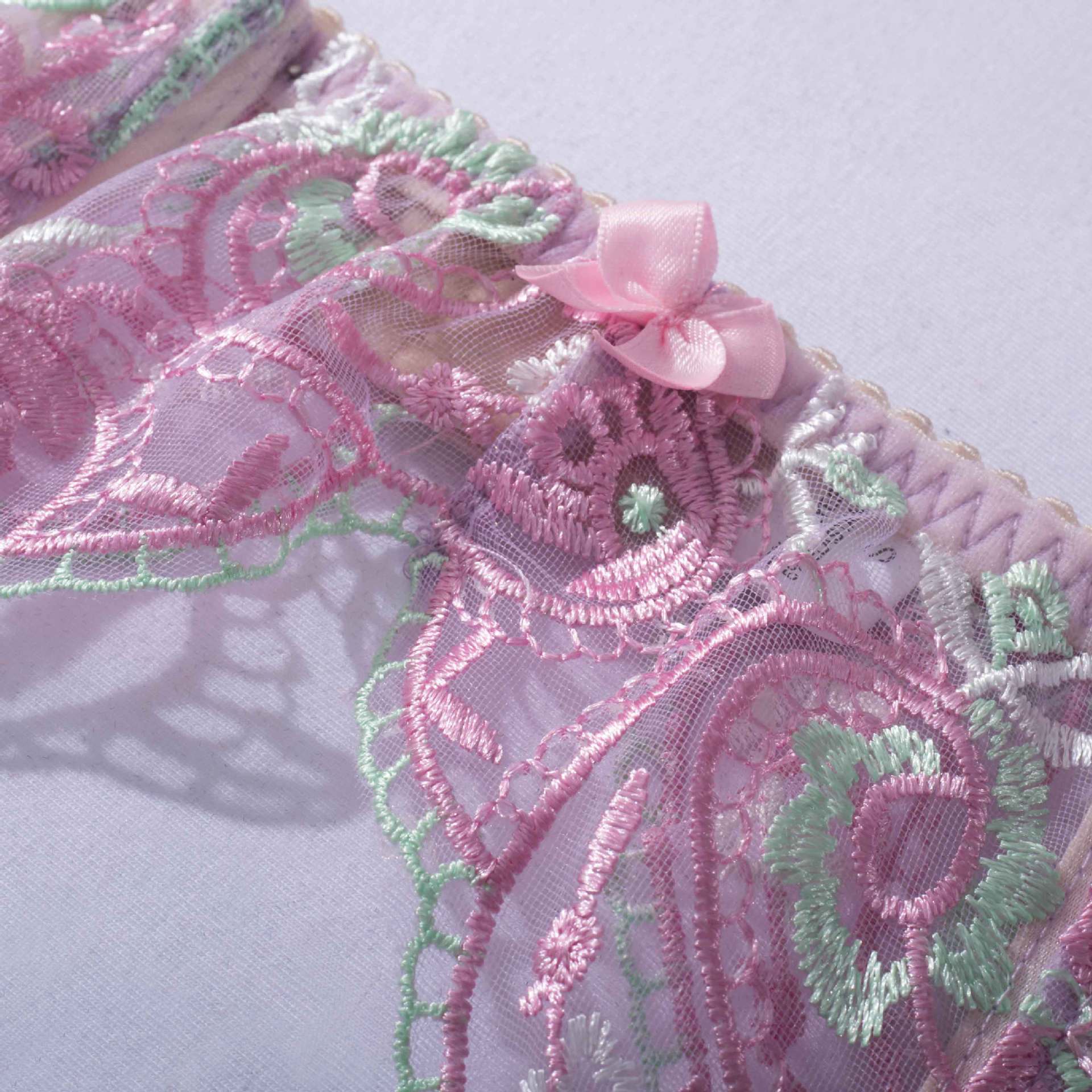 Dazzling Bloom Embroidered Lingerie