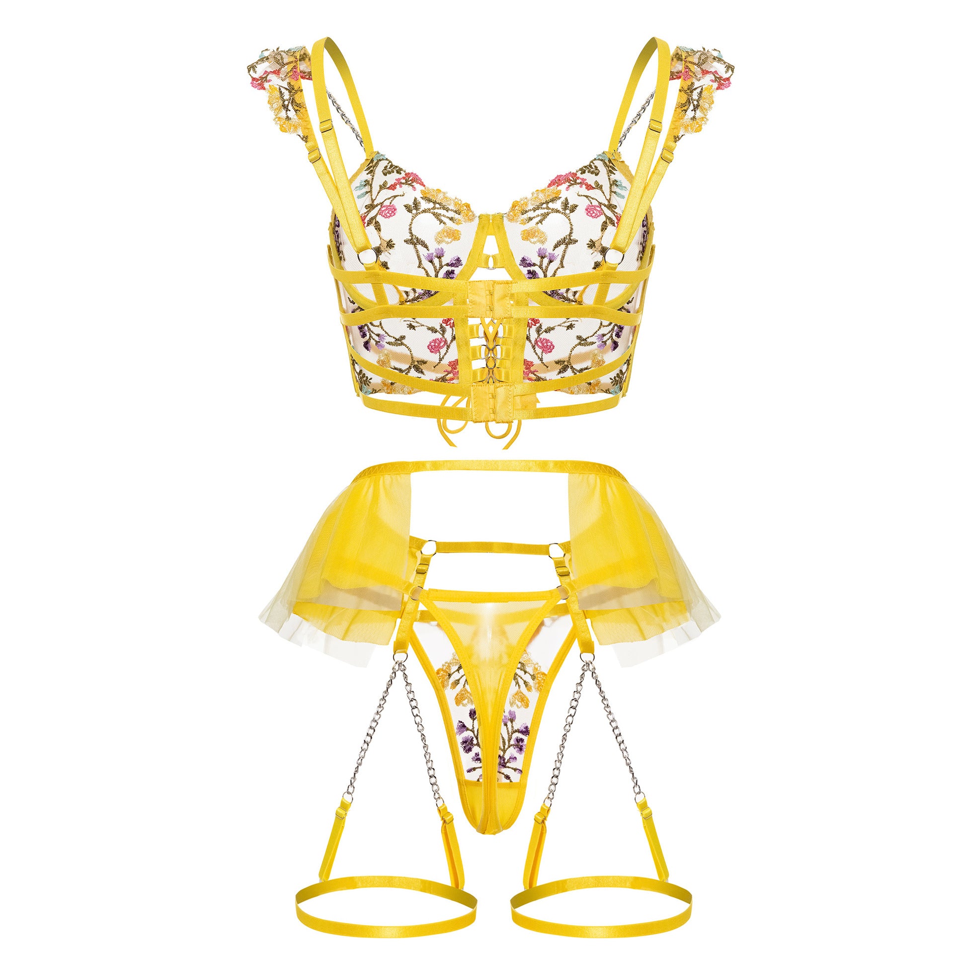 Sunburst Floral Corset Set