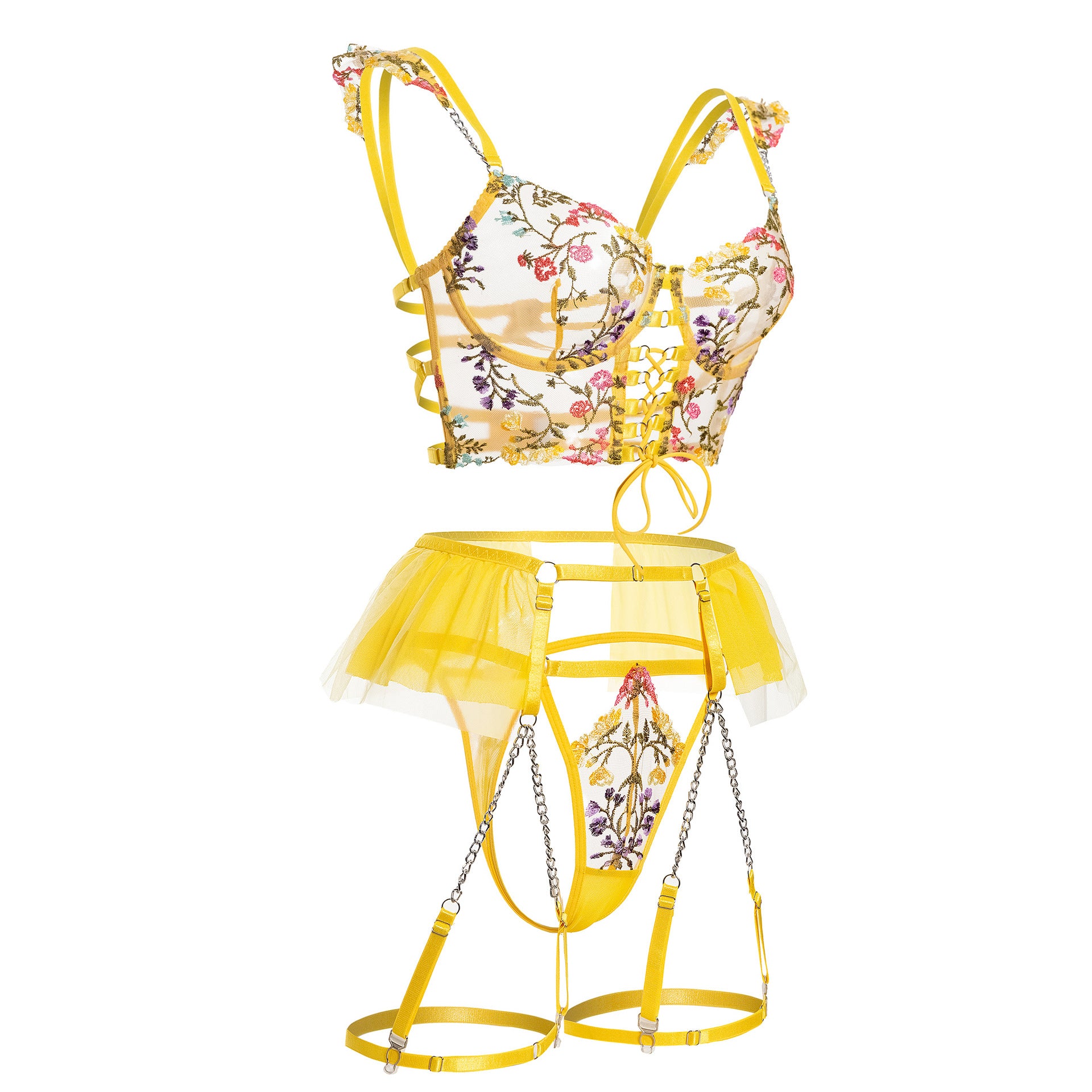 Sunburst Floral Corset Set