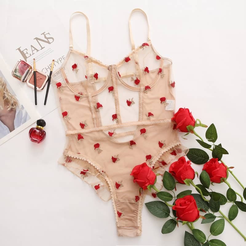 Rose Petal Teddy Suit