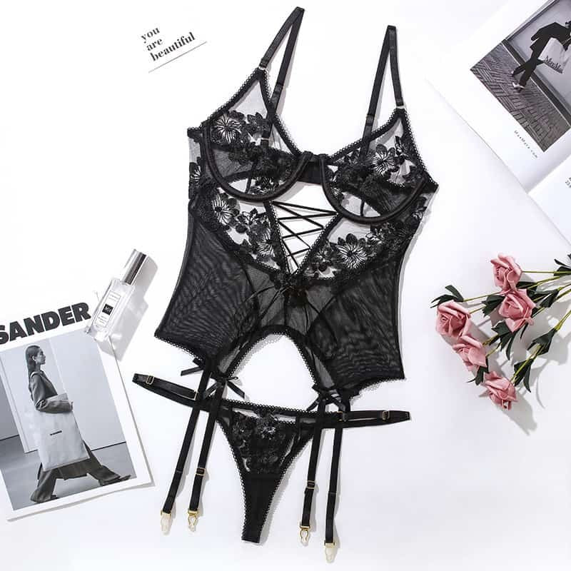 Dazzle Gartered Corset