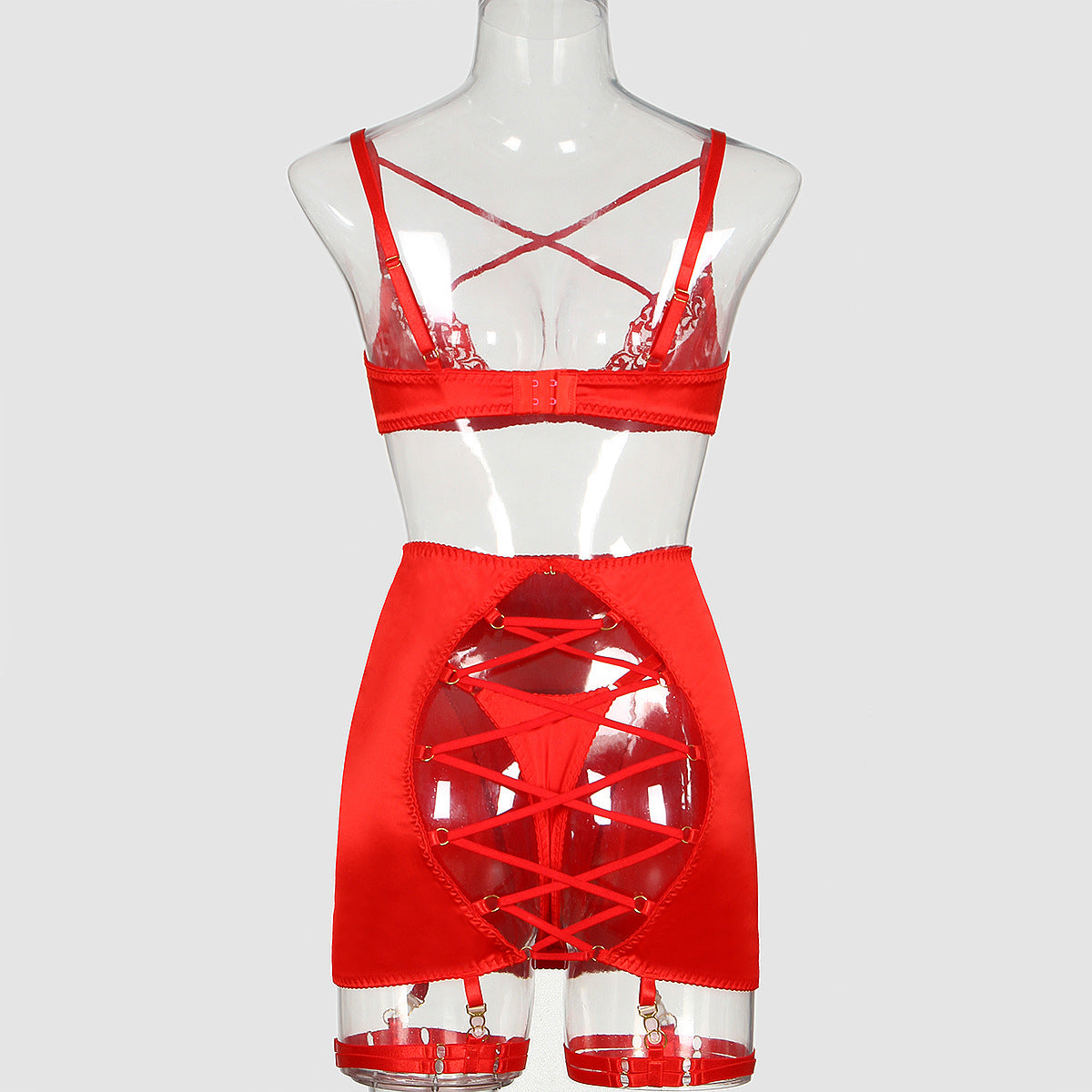 Ultimate Red Velvet Lingerie Set