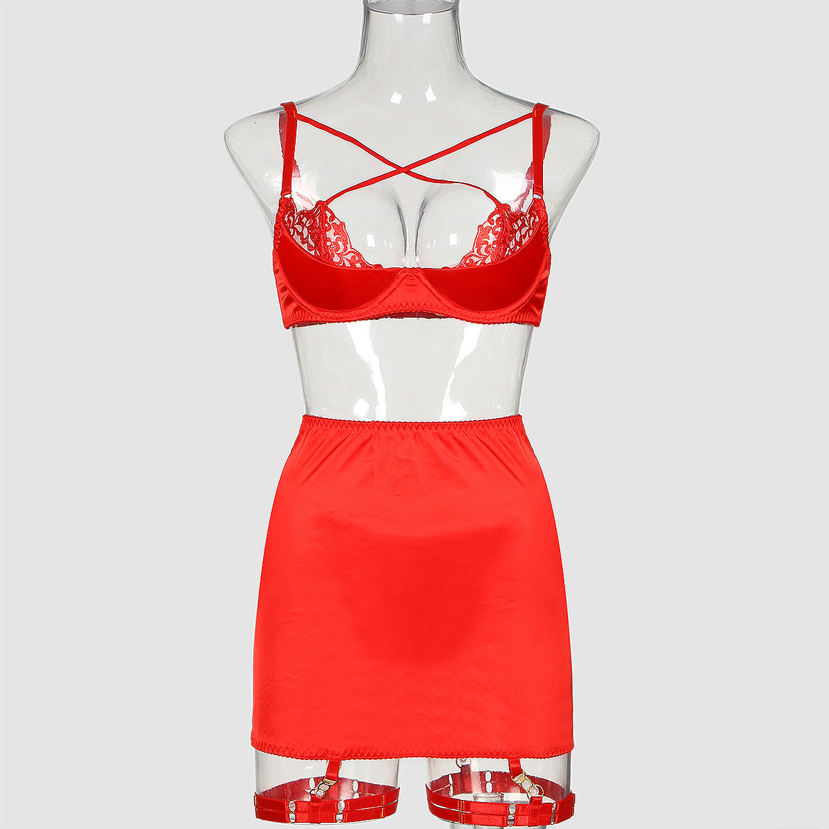 Ultimate Red Velvet Lingerie Set