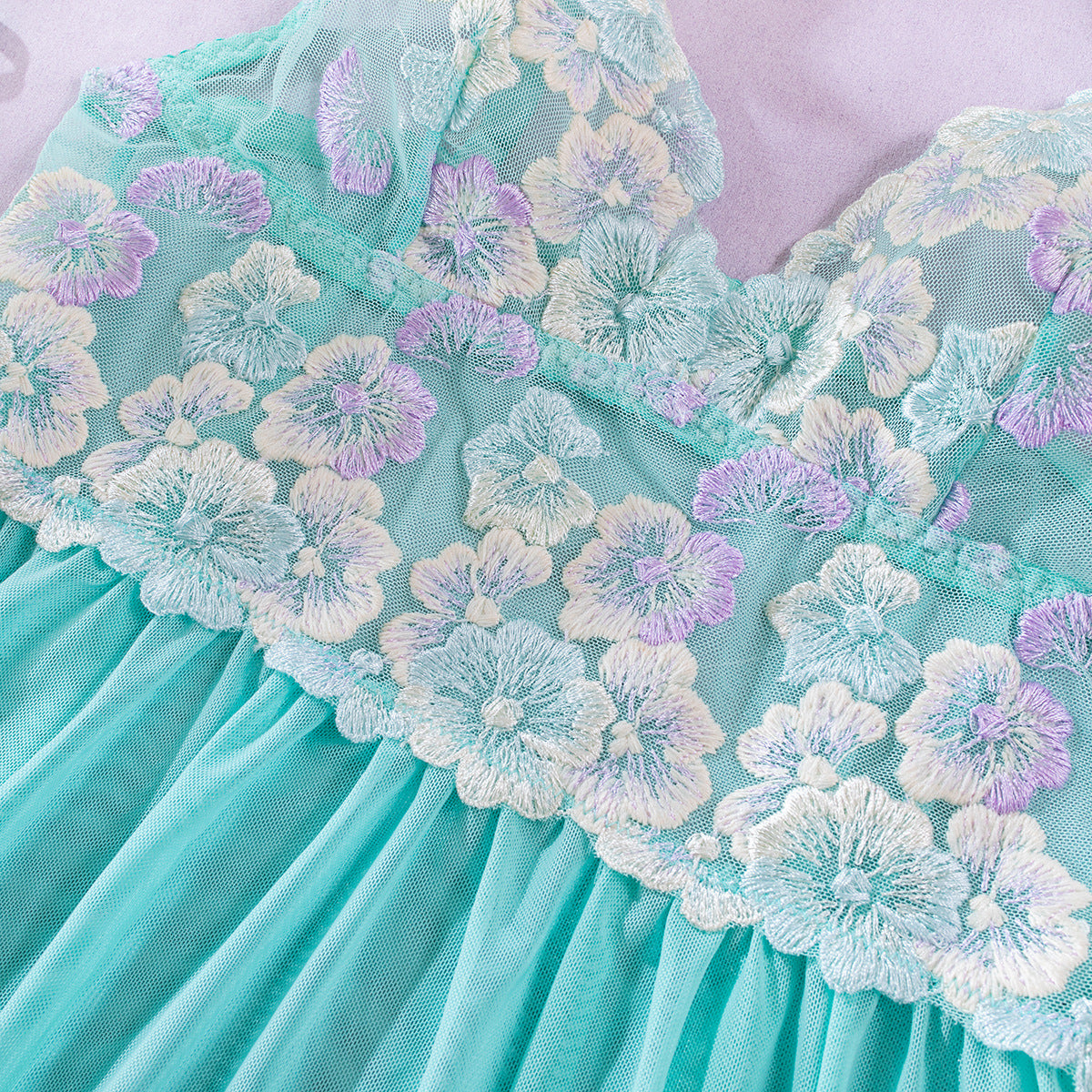 Aqua Floral Babydoll