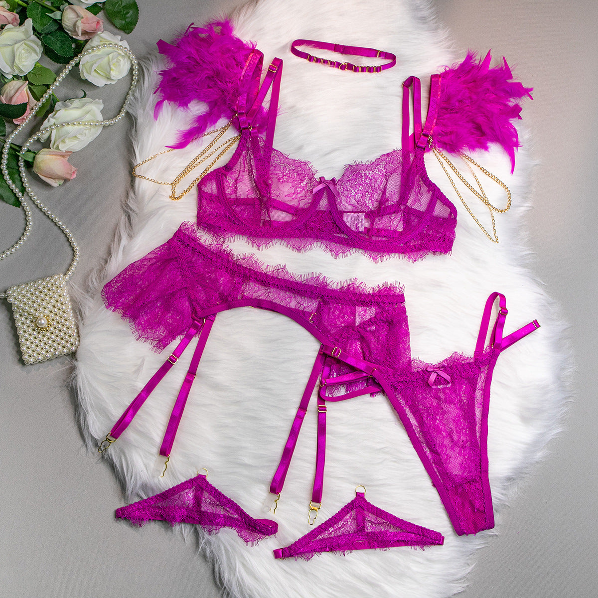 Embrace Feather Intimate Set