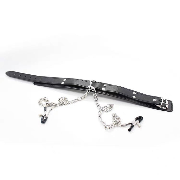 MyDzire Seductive Nipple Clip Bondage Collar