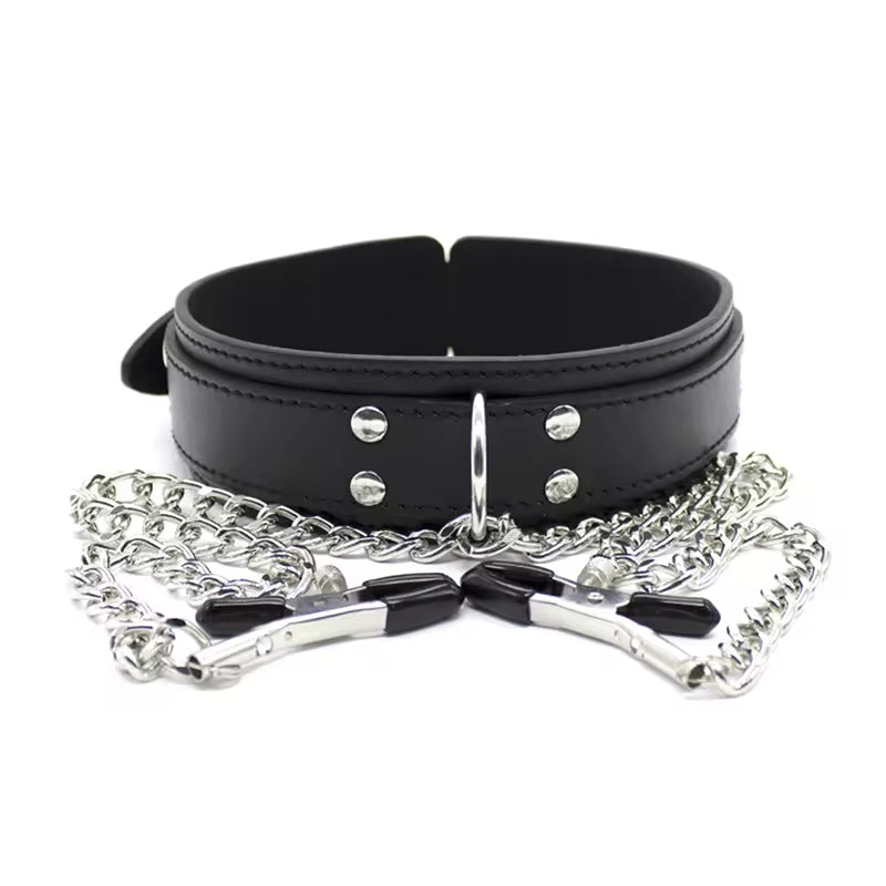 MyDzire Seductive Nipple Clip Bondage Collar