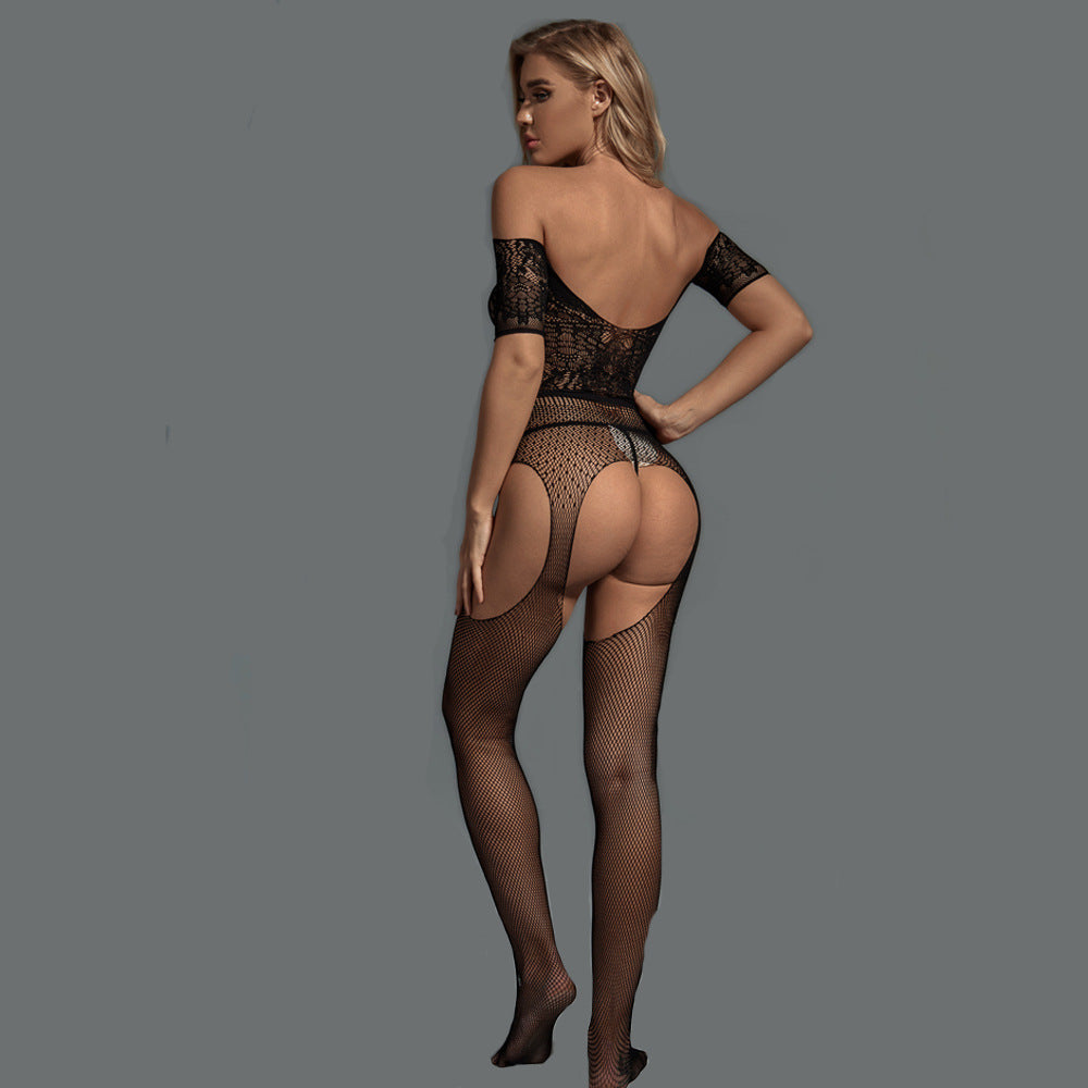 Glamour Off-the-Shoulder Bodystocking