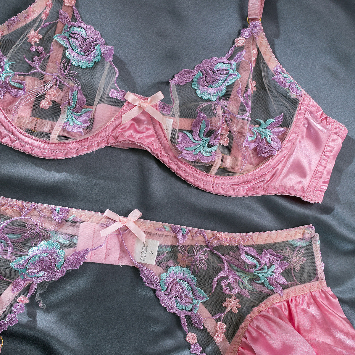 Lush Glimpse Floral Lingerie Set