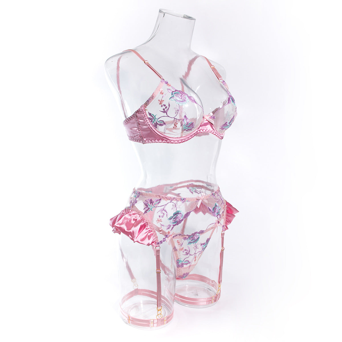 Lush Glimpse Floral Lingerie Set