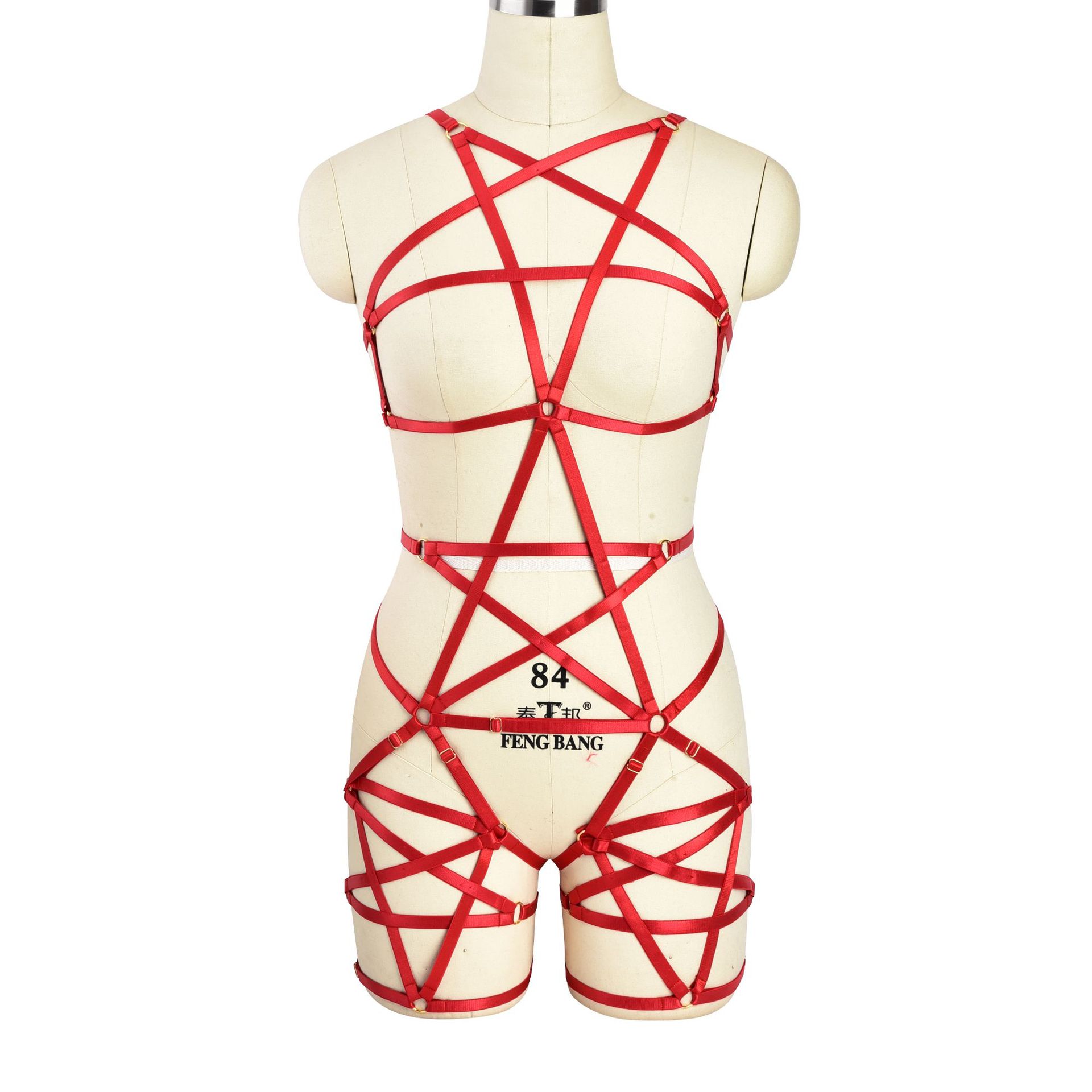 Blaze Pentagram Harness Bodysuit