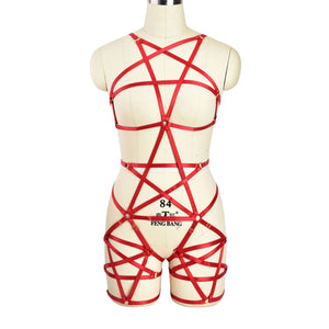 Blaze Pentagram Harness Bodysuit