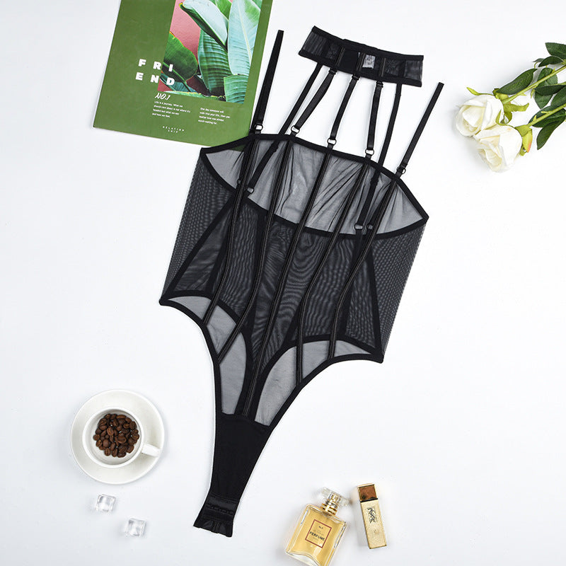 Modern Glamour Halter-Neck Bodysuit