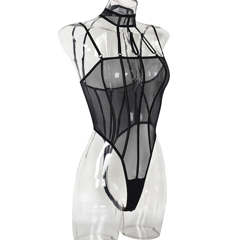 Modern Glamour Halter-Neck Bodysuit
