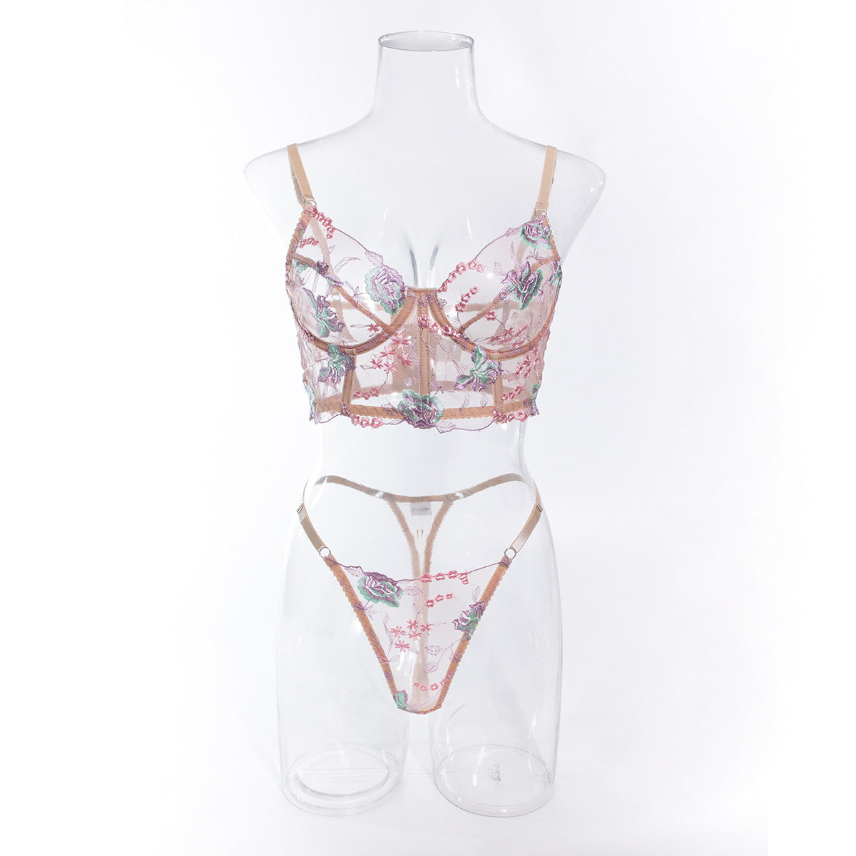 Luxury Floral Bustier Corset Set