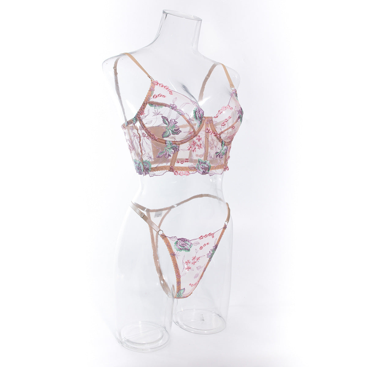 Luxury Floral Bustier Corset Set